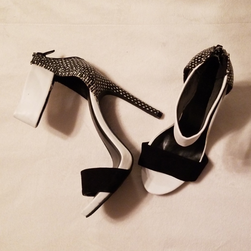 5.5 Black & White High Heels